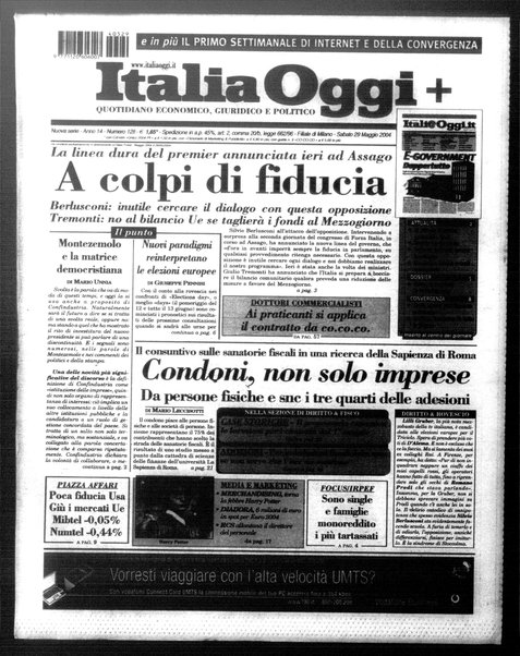 Italia oggi : quotidiano di economia finanza e politica